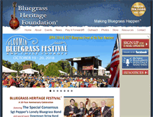 Tablet Screenshot of bluegrassheritage.org